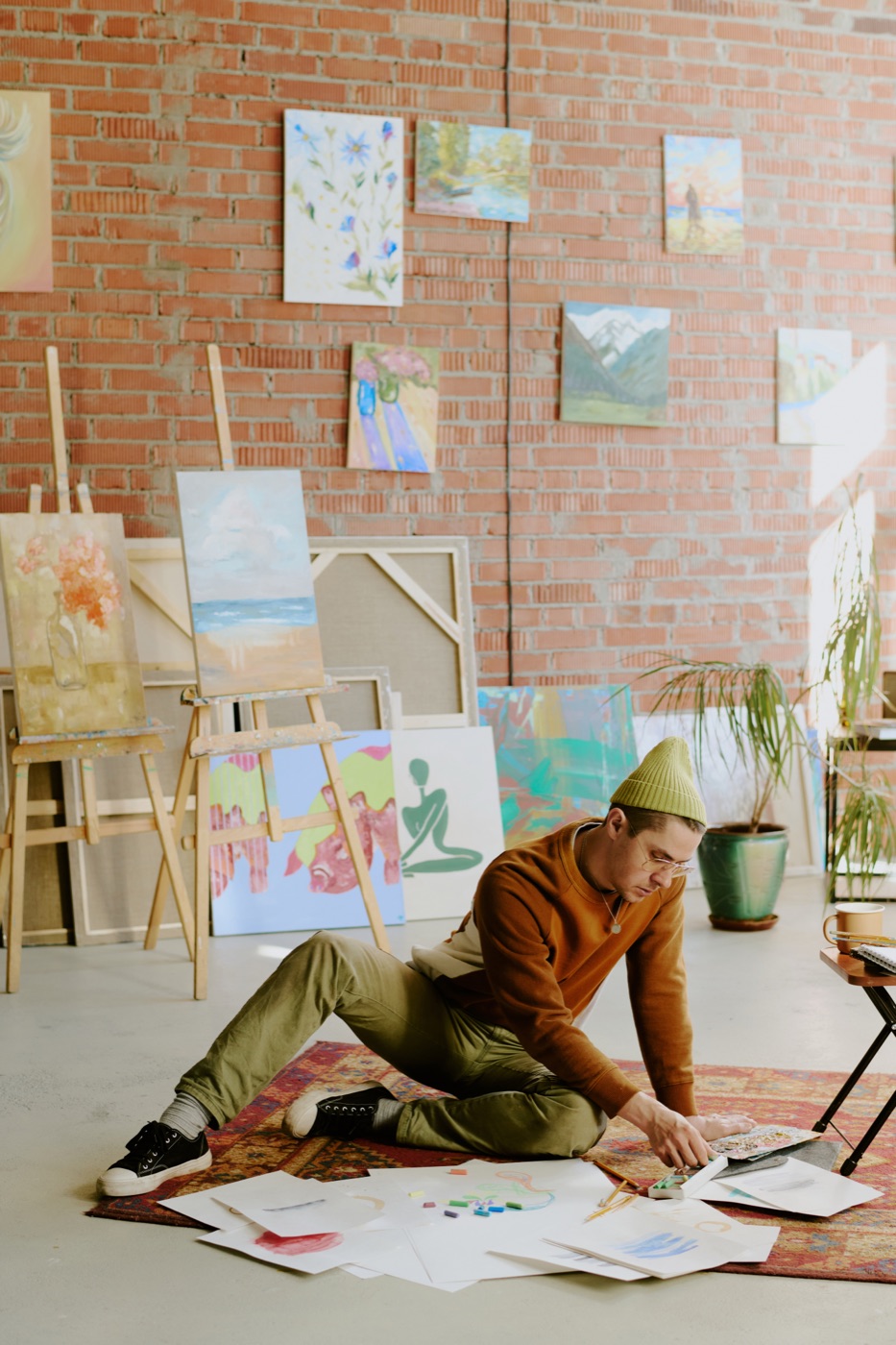 In het atelier